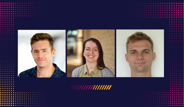 L to R: Thomas Monahan, Dr Alycia Leonard, Dr Daniel Schofield