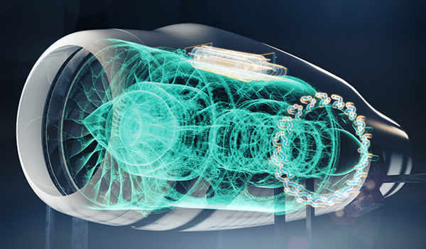Visualised hydrogen jet engine